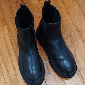 Black Leather Women's Boots